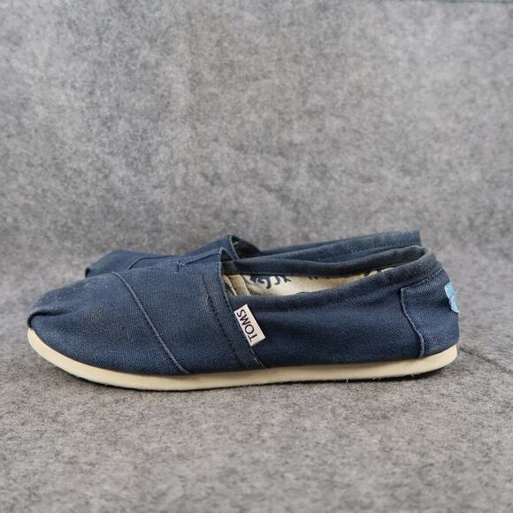 Toms Shoes Womens 8 Flats Slip On Loafer Casual Canvas Blue Alpargatas Boho - Picture 4 of 10